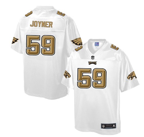 Men's Game Seth Joyner Nike Jersey White - #59 Pro Line Fashion NFL Philadelphia Eagles